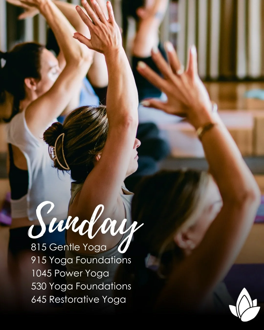 Mix and match your week 🗓️
What do YOU need? We've got you. 

From a hot, sweaty, powerful flow to full-on restorative nap time, &amp; everything in between. 

🧘 Power Yoga: sweaty, energizing vinyasa

💪Yoga &amp; Barre Sculpt: playful endurance &