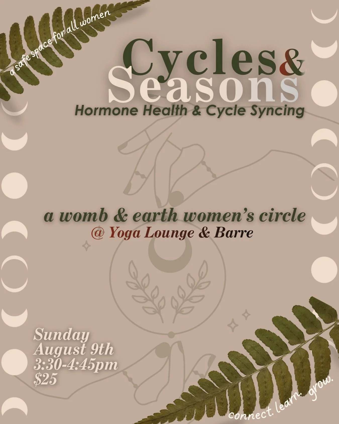 Just as nature moves through seasons, so do we. 🍃

Join @wombandearth for an inviting and interactive discussion on the menstrual cycle, the 4 seasons we move through each month, and simple practices to support your body, mind &amp; spirit through e