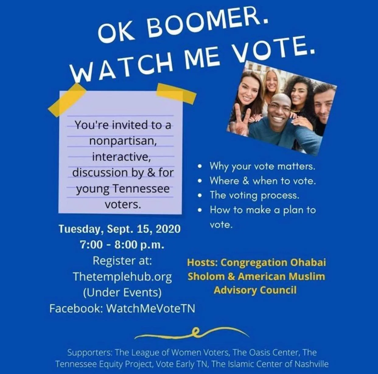 Ok Boomer Watch Me Vote Greater Nashville Uu