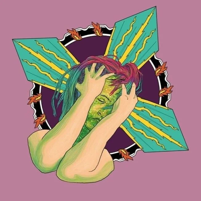 This is some artwork by a young lady in the UK with chronic illness. Migraines are so hard to describe, but sometimes a visual like this does it.