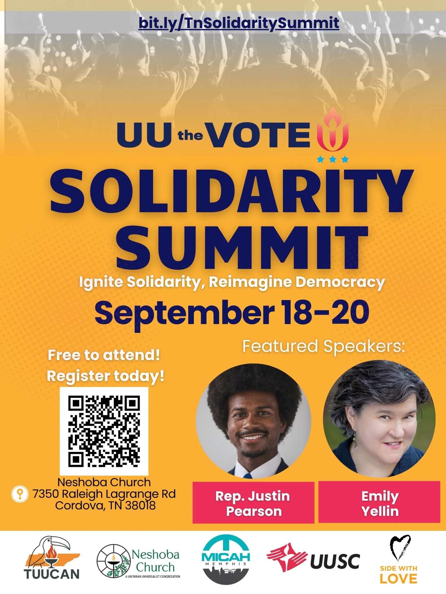 Friday, Sept. 18 - Sunday, Sept. 20: Tennessee Solidarity Summit in Memphis