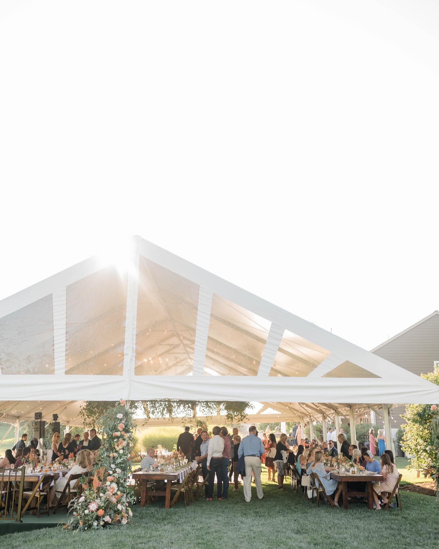 So many coastal inquires lately have me not only excited for summer, but also more beautiful tented receptions like this one.