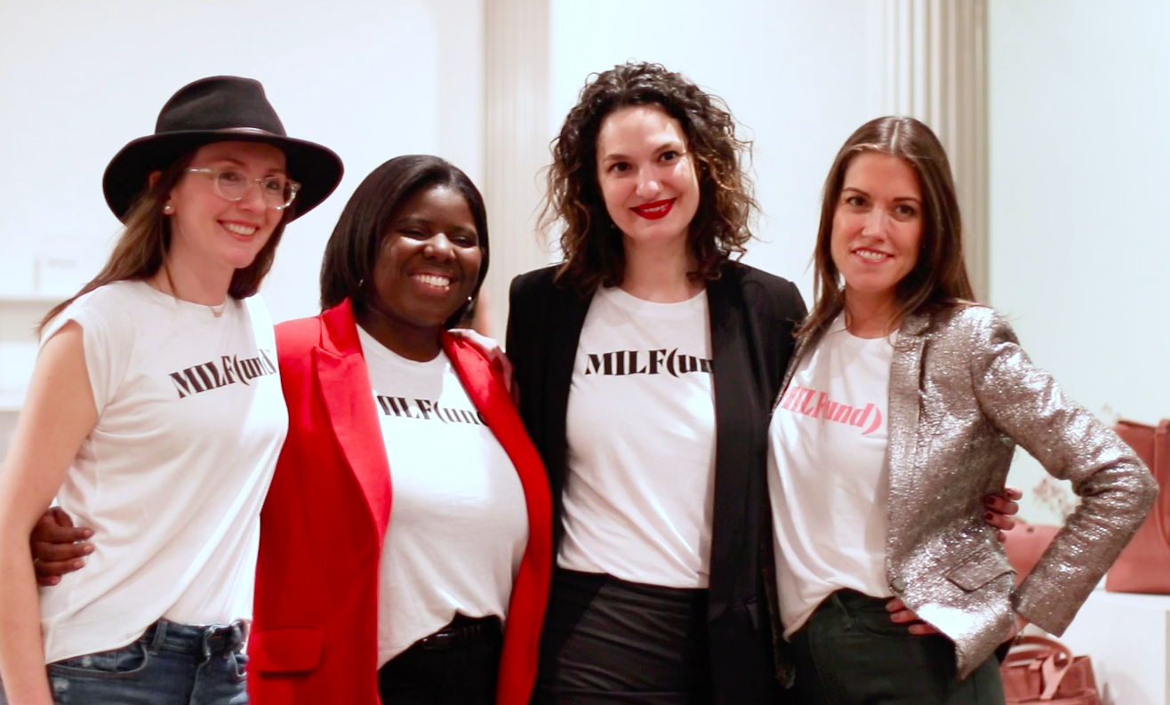 Sarah Sommers, Olivia Owens, and Zeina Muna of iFundWomen joined by Amri Kibbler, Co-Founder of HEYMAMA