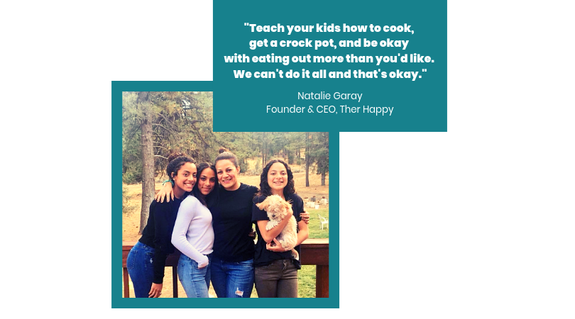 Natalie Garay, Founder & CEO, Ther Happy , with her three daughters.