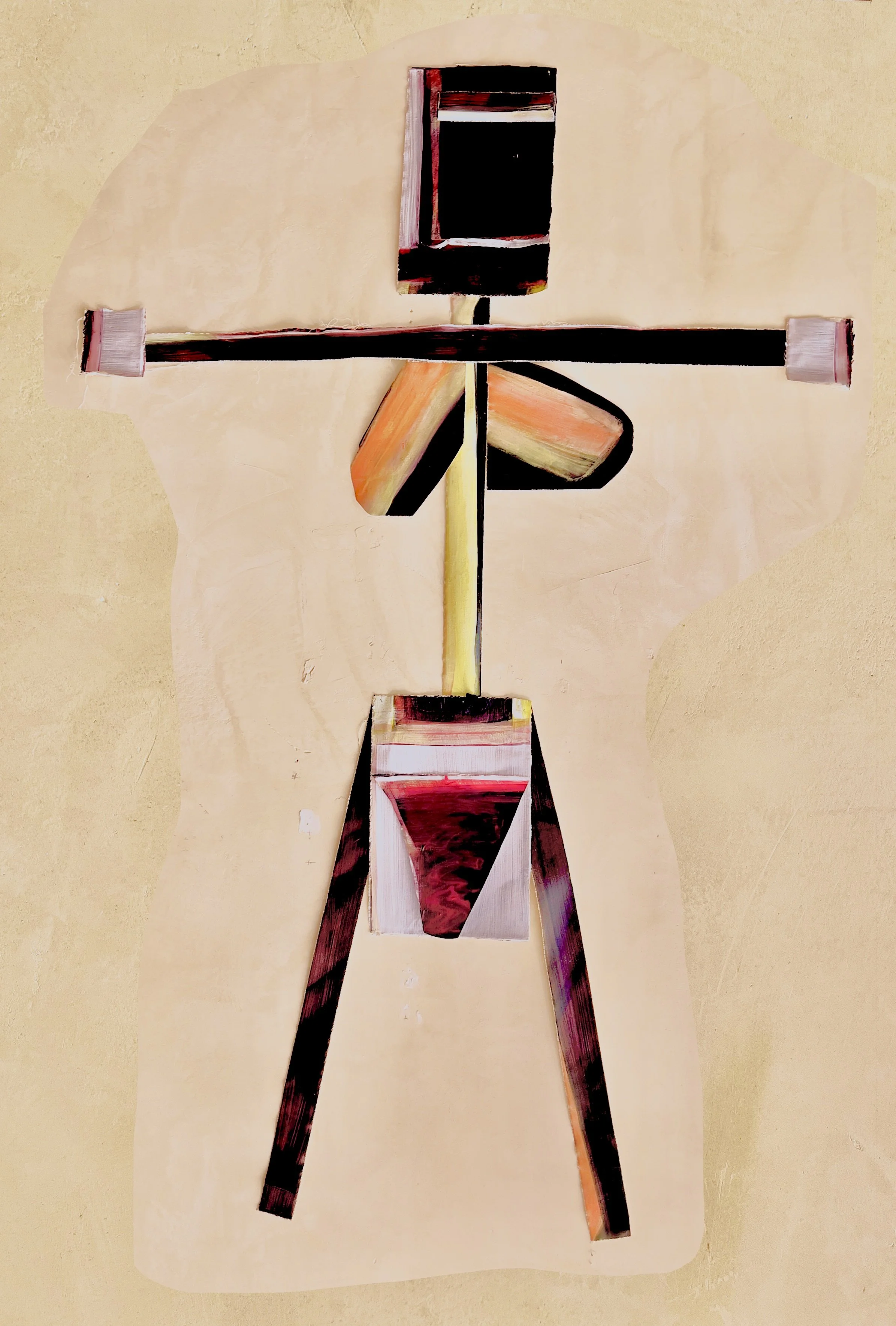 Panel Woman, 2024, 78"x54", acrylic/tirn canvas