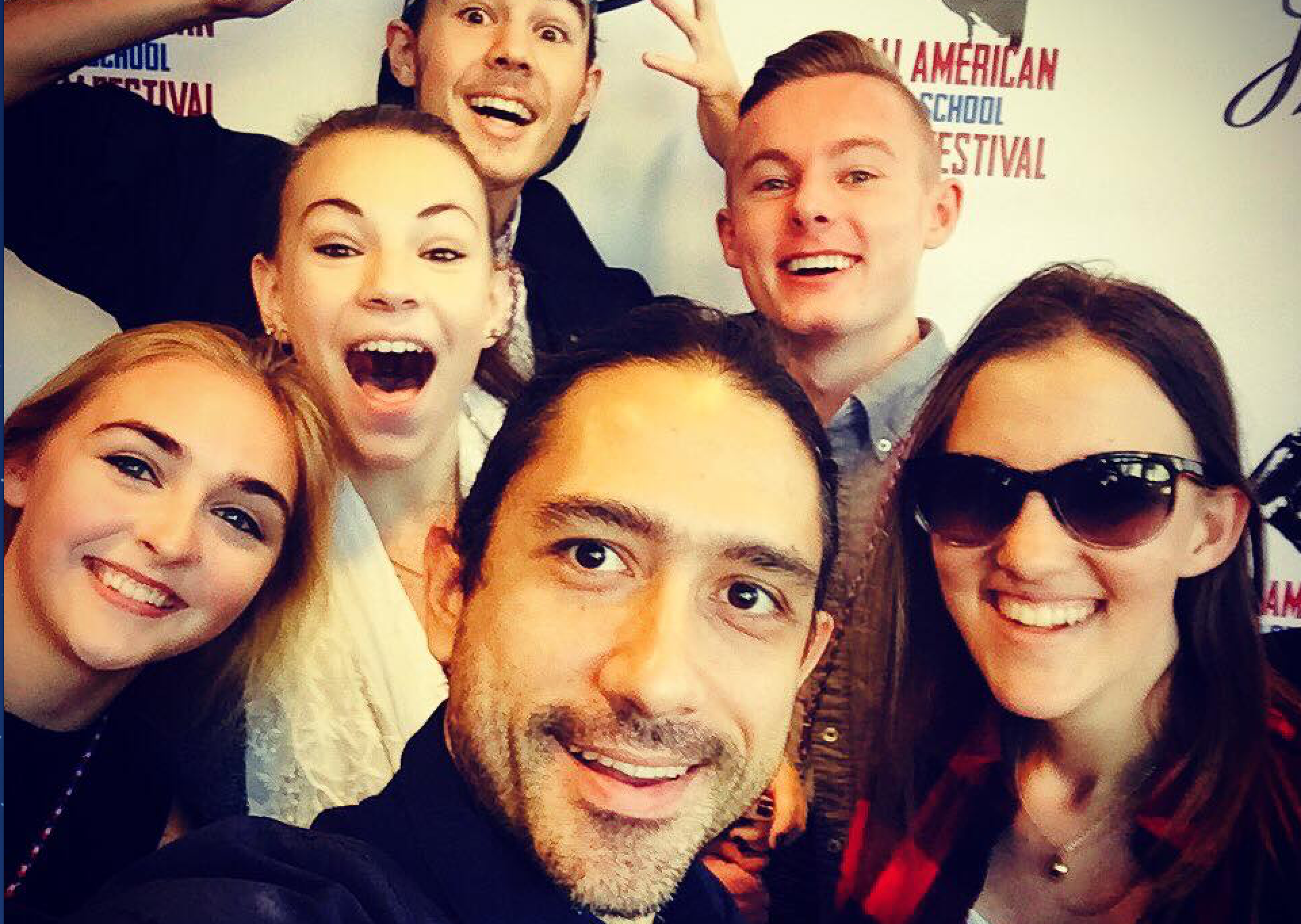 Miguel and his SOCAPA students at the All American High School Film Festival.