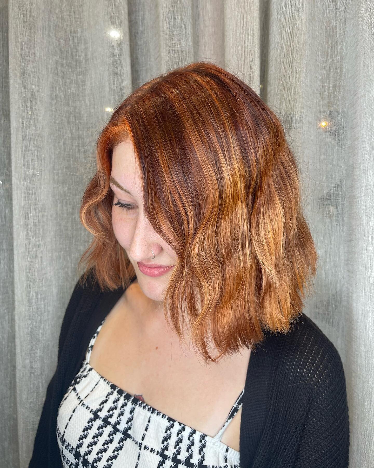 Izzy&rsquo;s new copper delight is a winner winner! Cut and colour by Sandra 🧡🧡