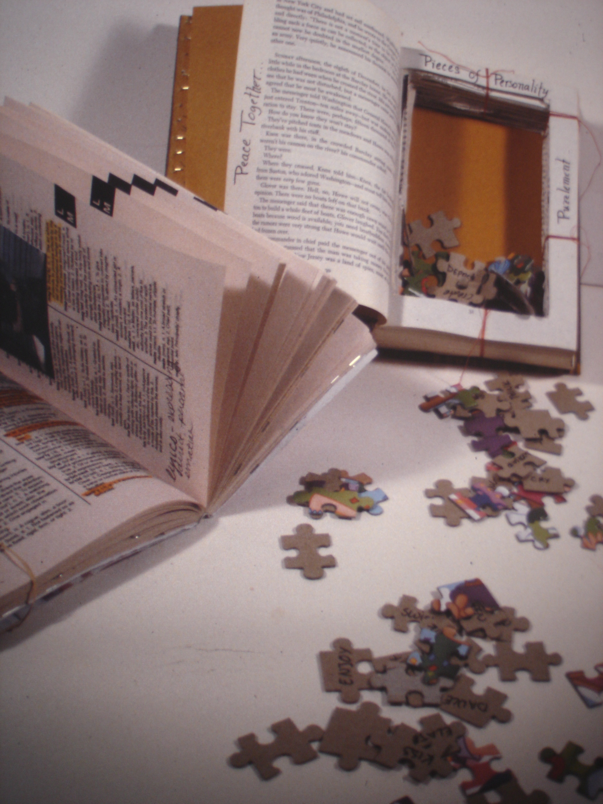  Mixed Media, Book, Puzzle Pieces 