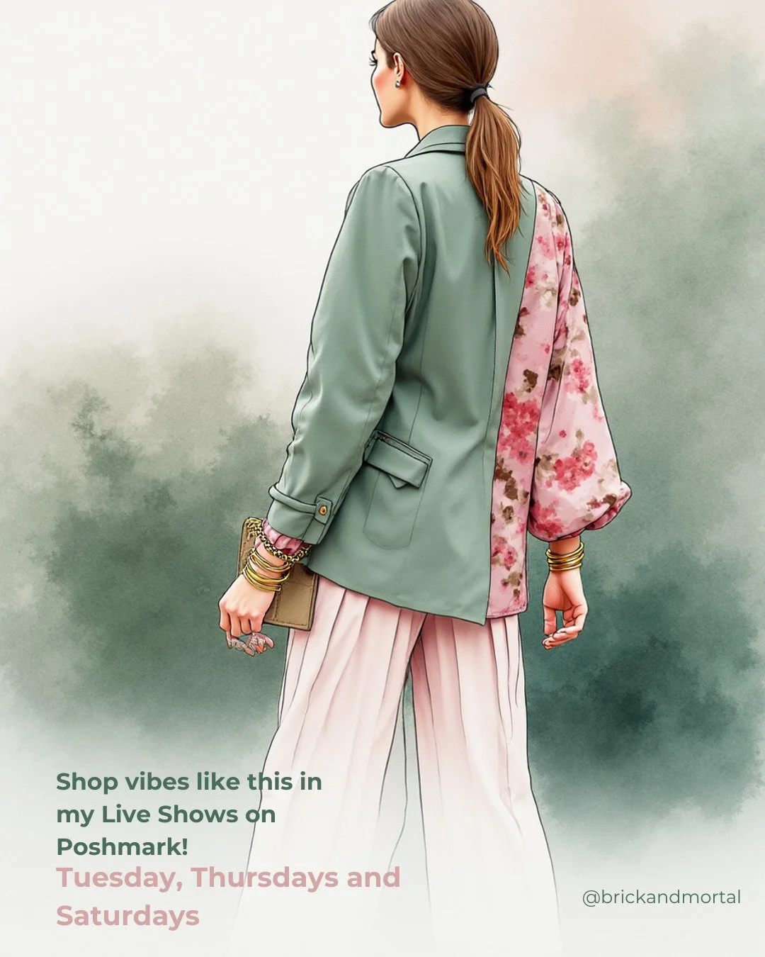 Dear AI.....

Where can I find this blazer jacket for purchase? 
Thank you. 

LOL. the pattern mix...the colors....the sleeve difference in shape....I want!!!