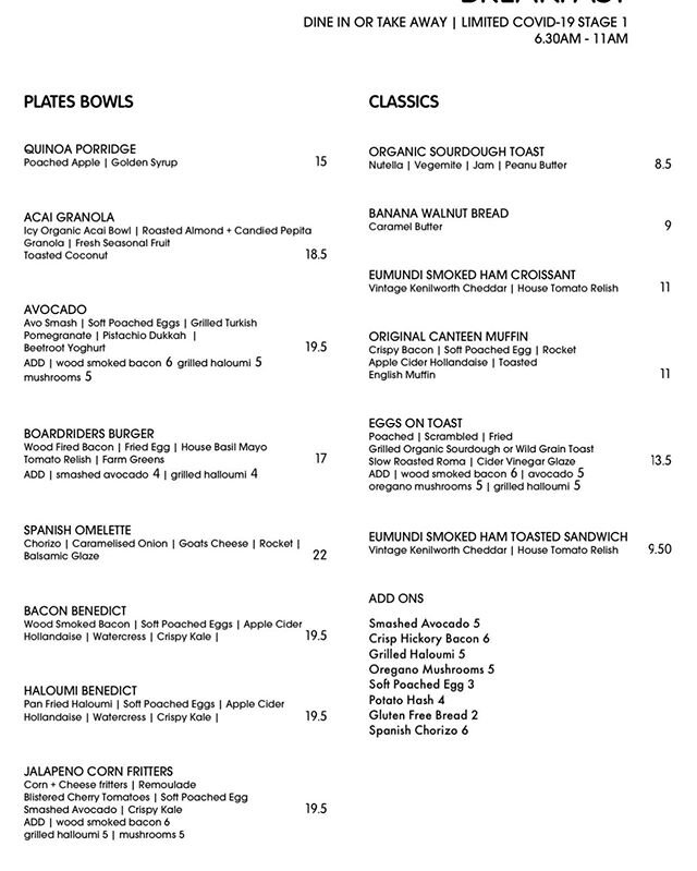 Hi everyone 
We have had a few updates. These are our new breakfast and dinner menus for the time being &amp; our initial opening times will be as follows :

Thurs 7-11am + 5-8.30pm
Fri 7-11am + 5-8.30pm
Sat 7-11am + 5-8.30pm
Sun 7-11am

We would app