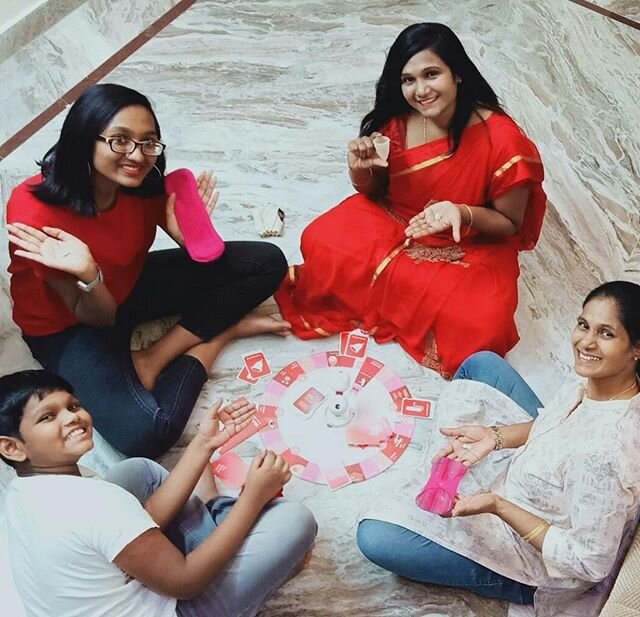 In the past few months we&rsquo;ve seen a few Period Games travel across the world to new homes. This is Bhanu from @hanuplanetlove in India who played with her family on Menstrual Hygiene Day!
