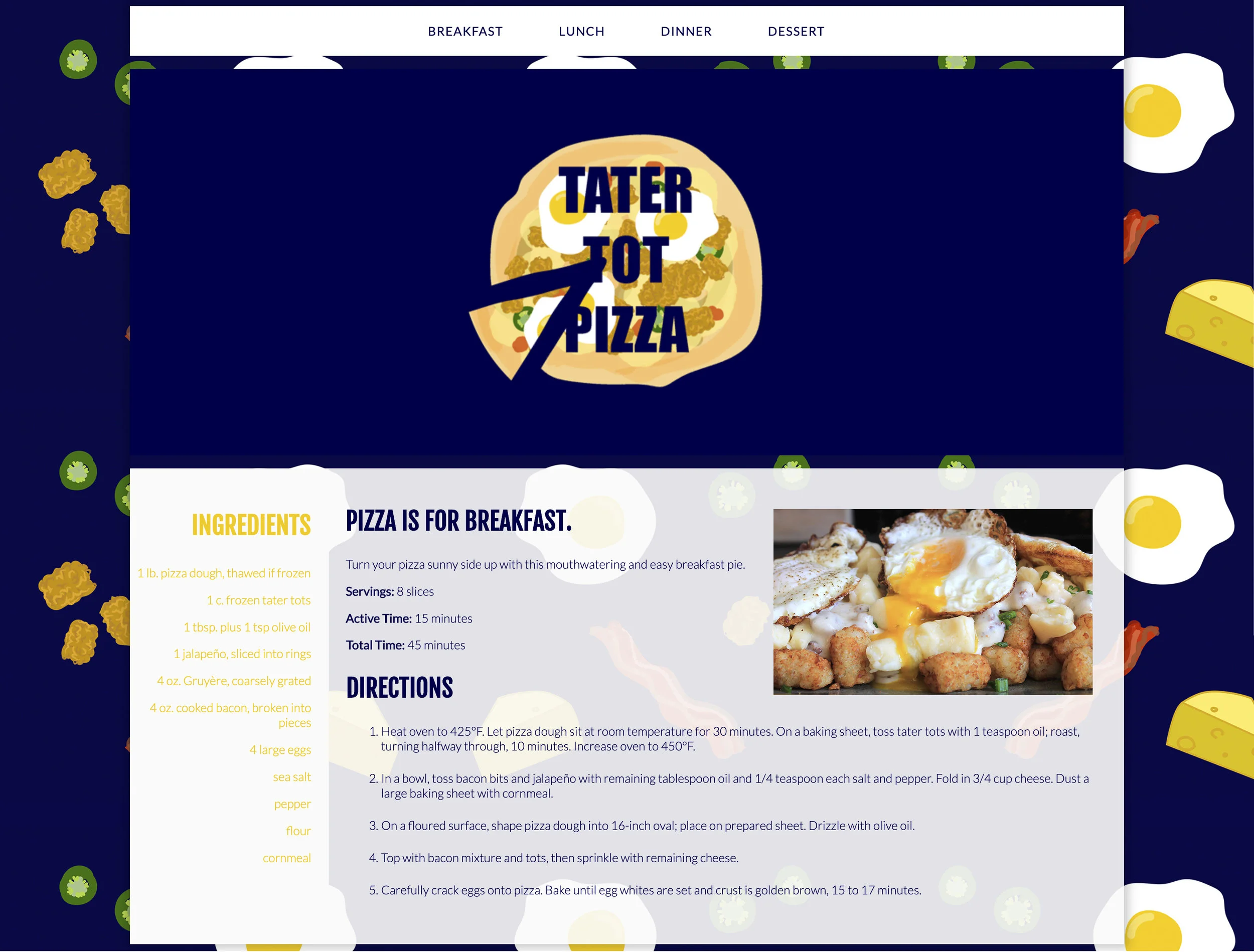 Tater Tot Pizza Page
