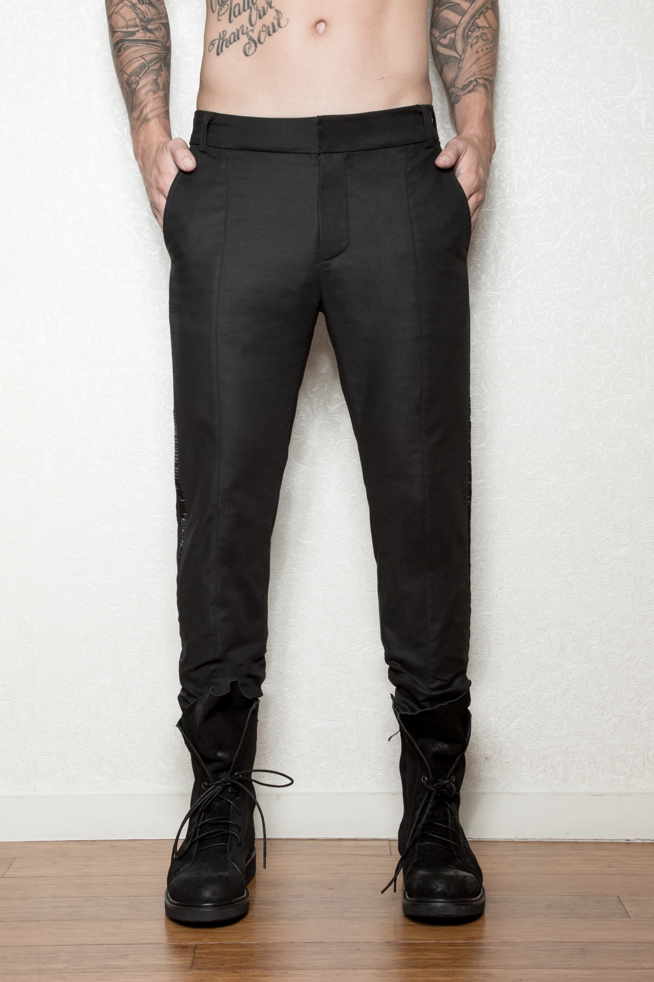 STRETCH TUXEDO PANTS