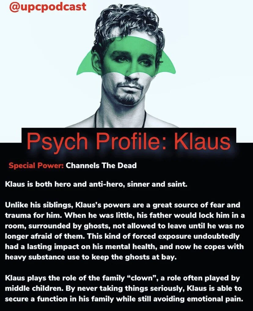 Ep: 209 - Therapist Profiles: Umbrella Academy, (Part 2)  - The Psychology of Klaus Hargreeves - (Preview)