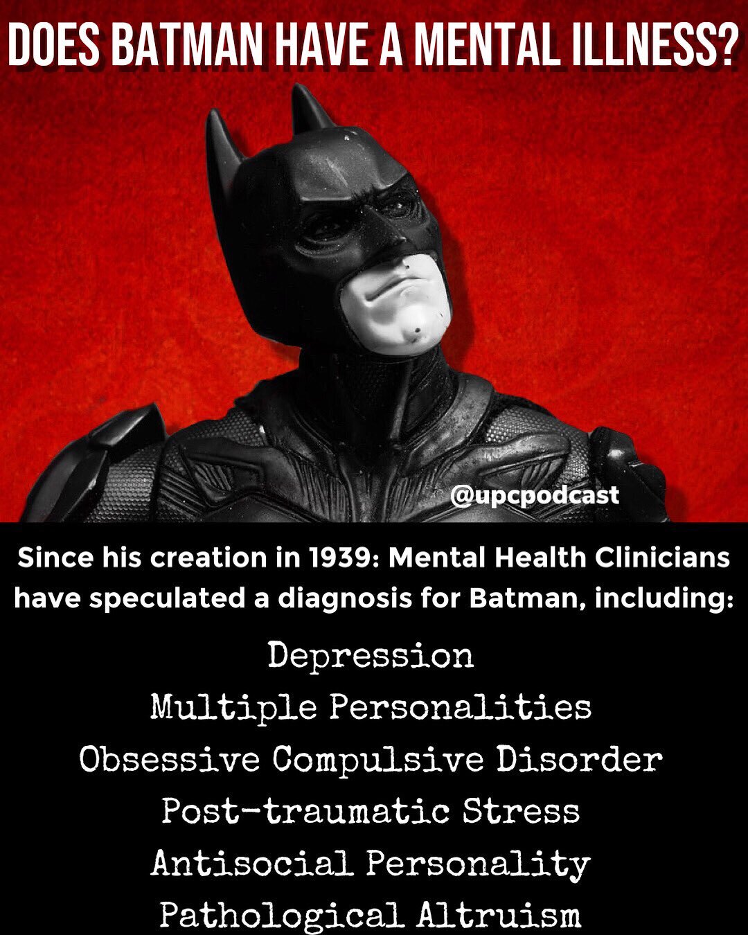 Ep: 201 - Diagnosing Batman - The Psychology of Batman (Preview) — Doctor  Psycho Podcast
