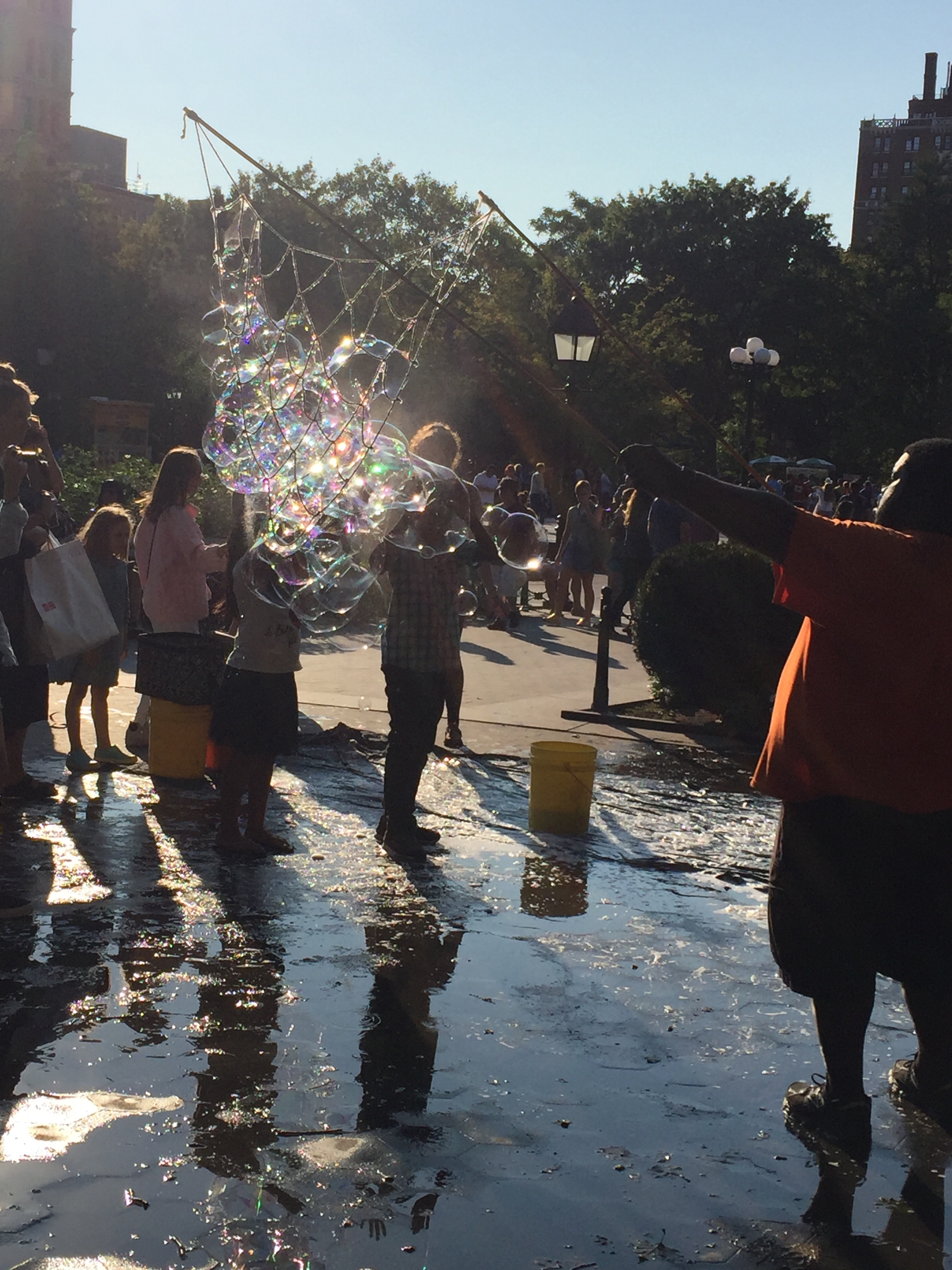 Bubbles in Washington Square Park