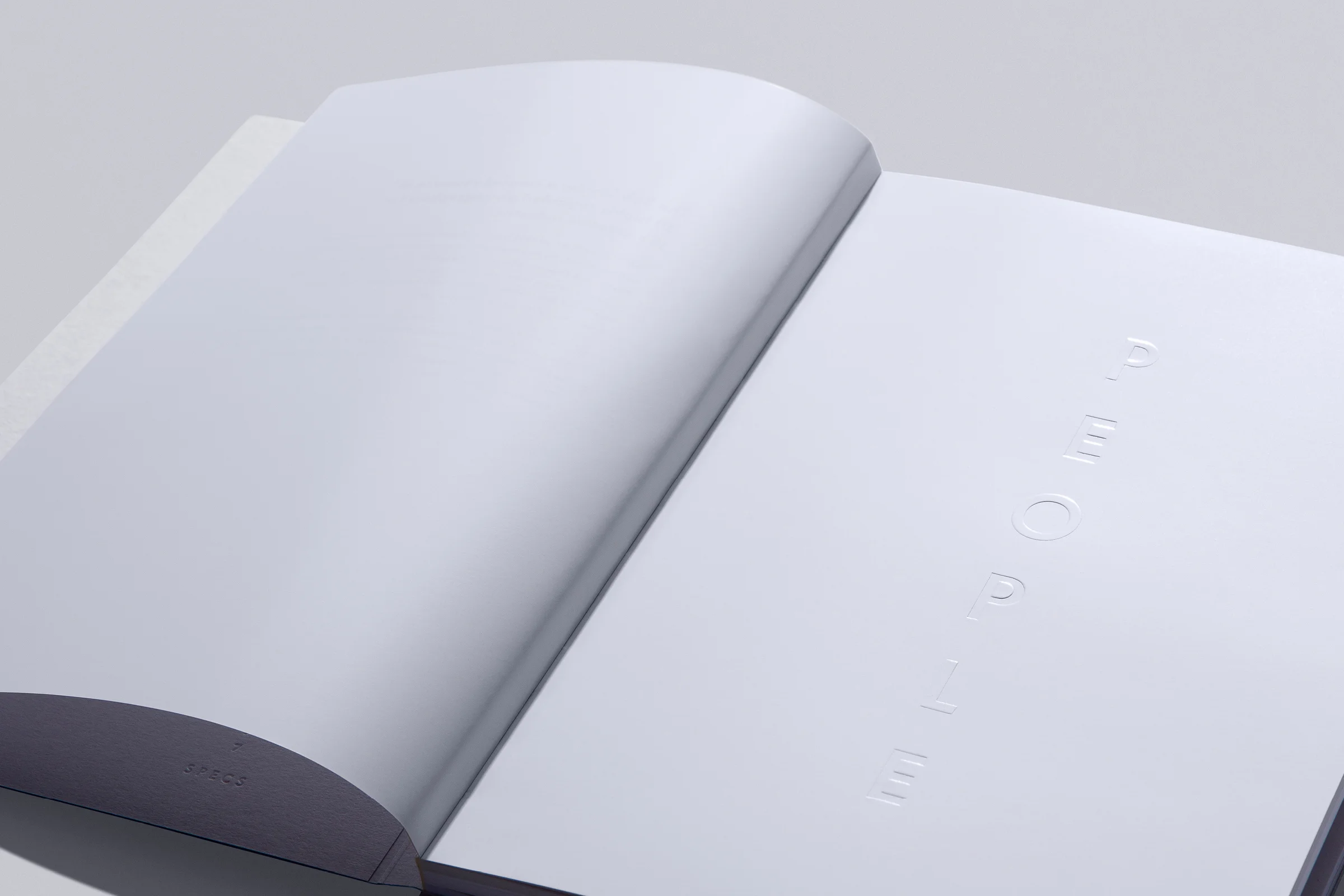 PEOPLE – INTRODUCTION Alternating single level emboss and deboss on Silk-HD Gloss 150 gsm.