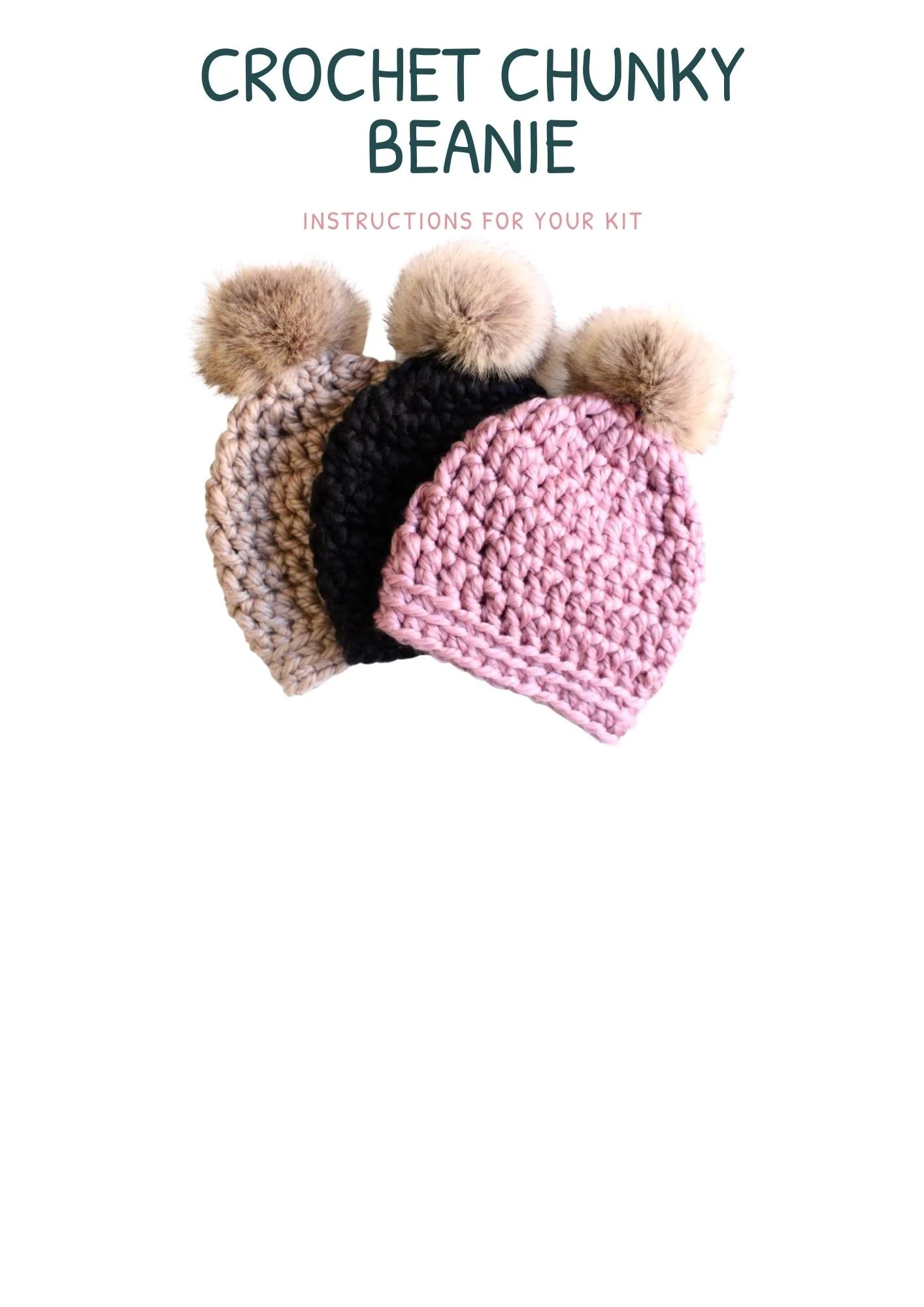 Crochet Chunky Beanie - Instructions for your kit