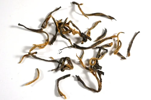 Golden Monkey twisted black tea leaves with golden tips