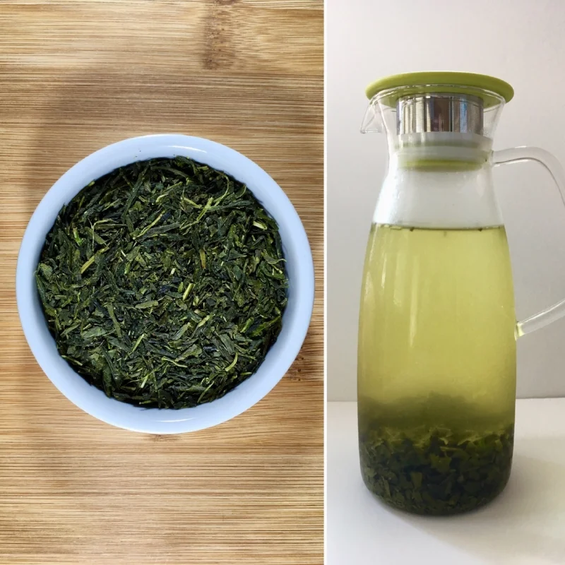 Pictured above is Sencha green tea cold brewed for 12 hours.