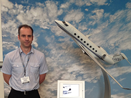 Russell, Head Engineer, at the Gulfstream Aerospace Suppliers Conference.