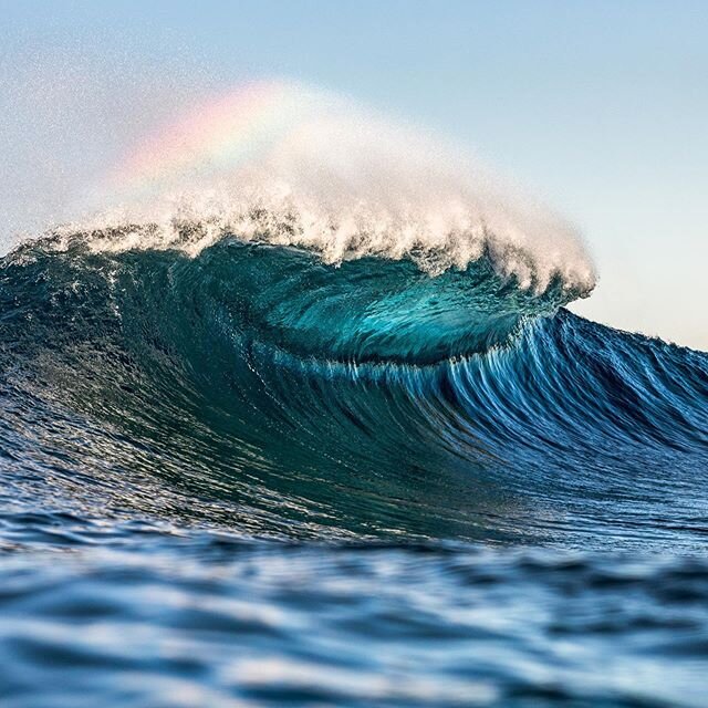 Ocean blues with a hint of rainbow reflection in the spray

Artwork available in print, DM for more details