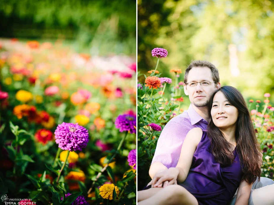 Dahlias couple portrait
