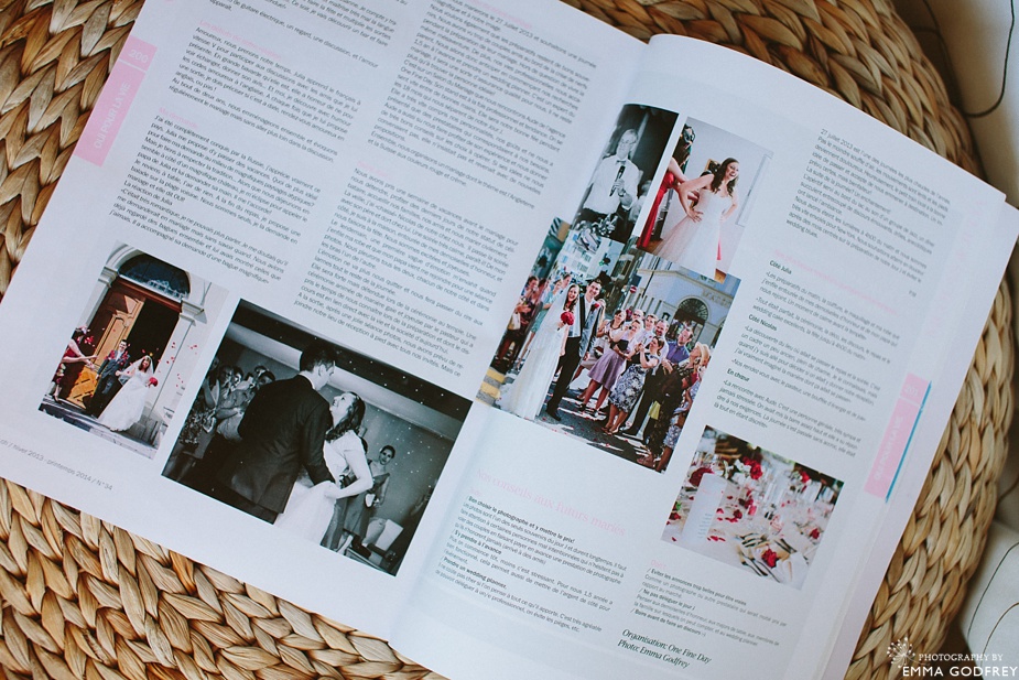 Oui pour la vie magazine feature spread
