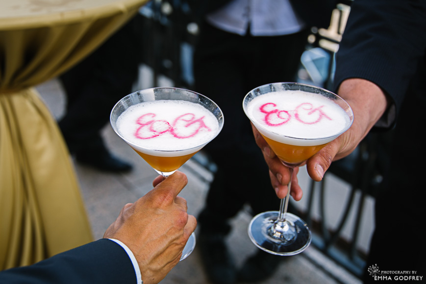 Signature monogram cocktails