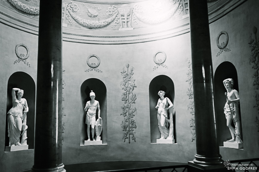 Statues in the foyer of Palais Eynard