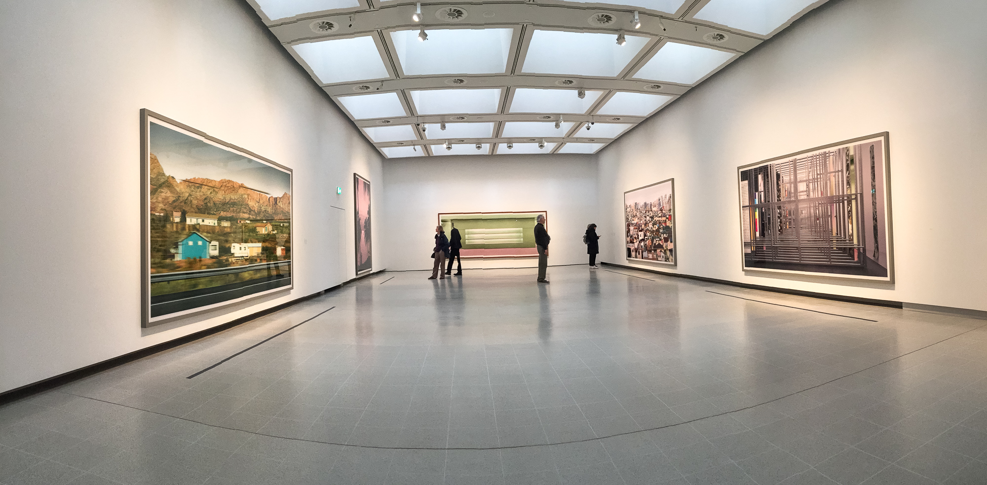 The upper galleries in the new Hayward Gallery, Southbank, London. Photography works by Andreas Gursky.