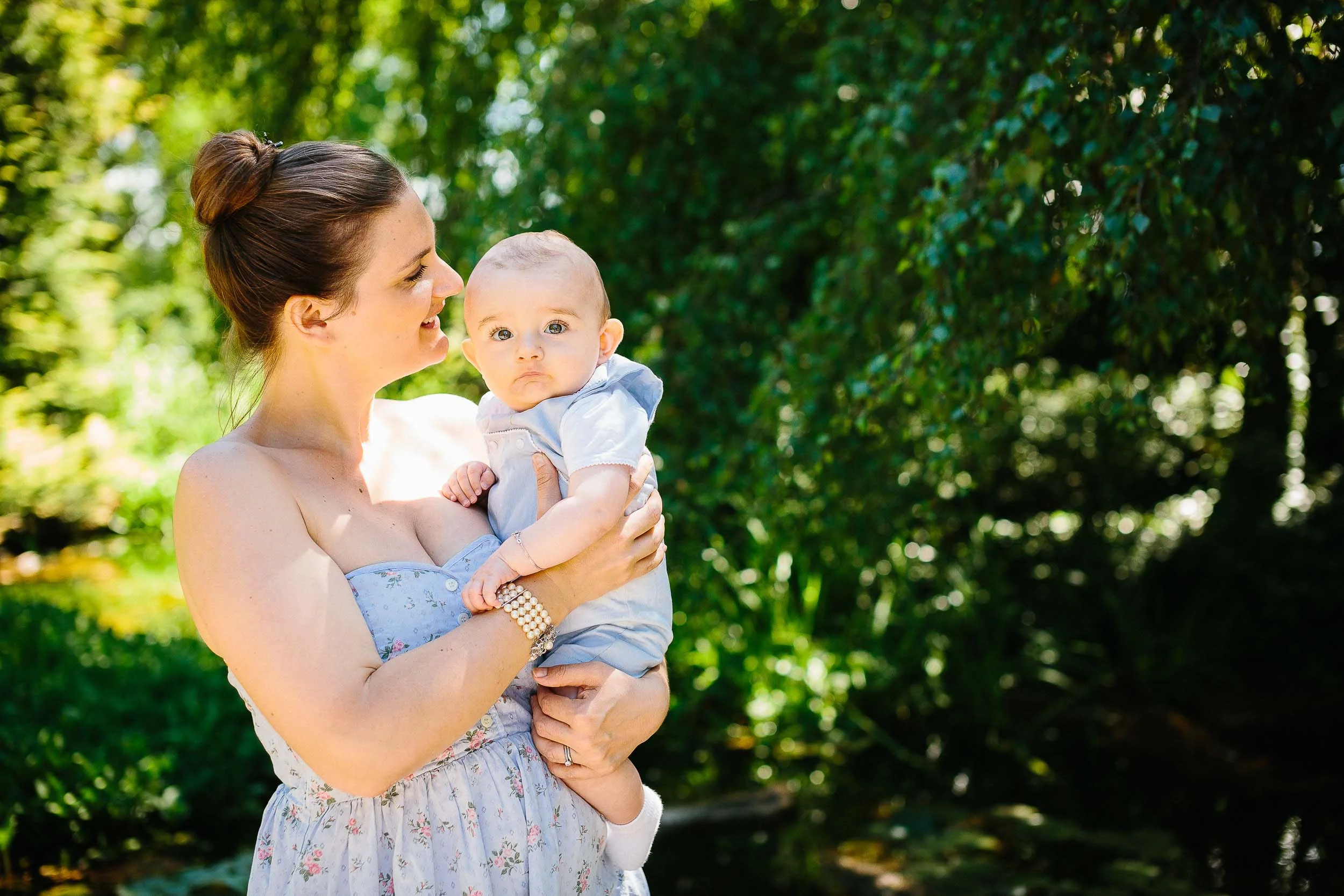 Outdoor summer photo shoot in the forest