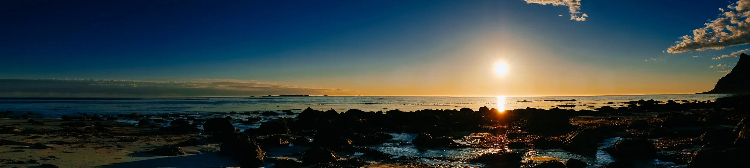 The midnight sun in Lofoten