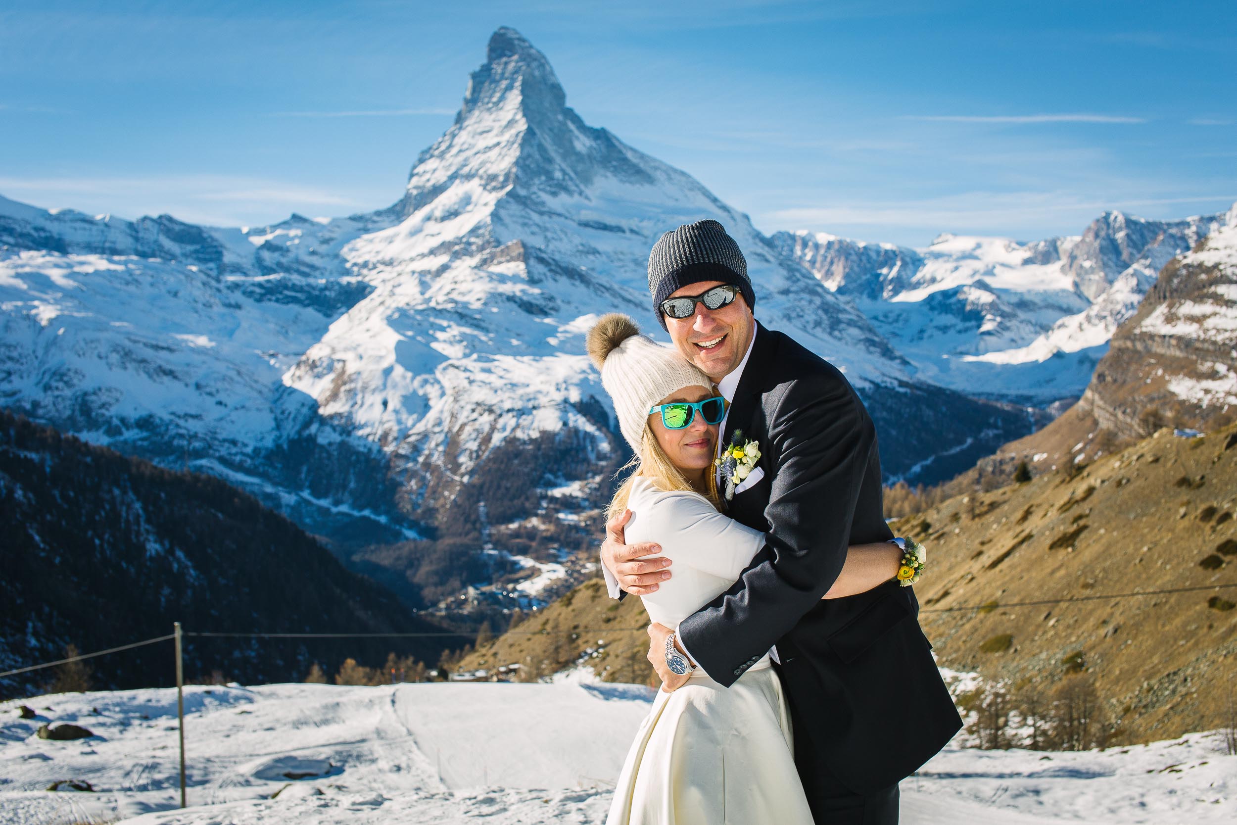 Magical wedding photos in Zermatt