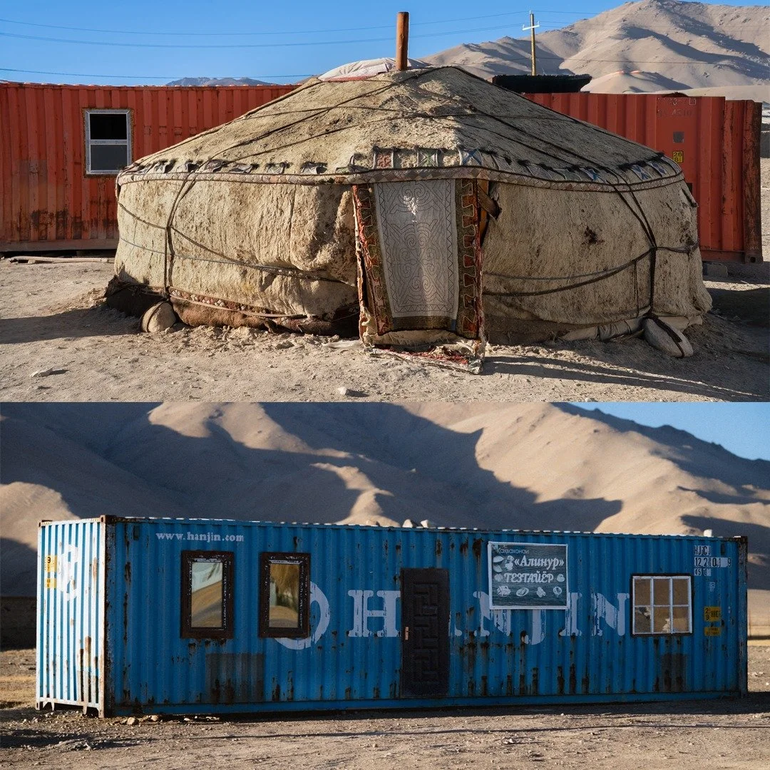 Structures of the Pamir:

1. The old and the new in Alichur, Gorno-Badakhshan Autonomous Region, Tajikistan
2. Graffiti inside a ruined 3rd century BCE fortress in the Wakhan Valley
3. Adandoned soviet-era checkpoints in the Wakhan Valley
4. A blanke