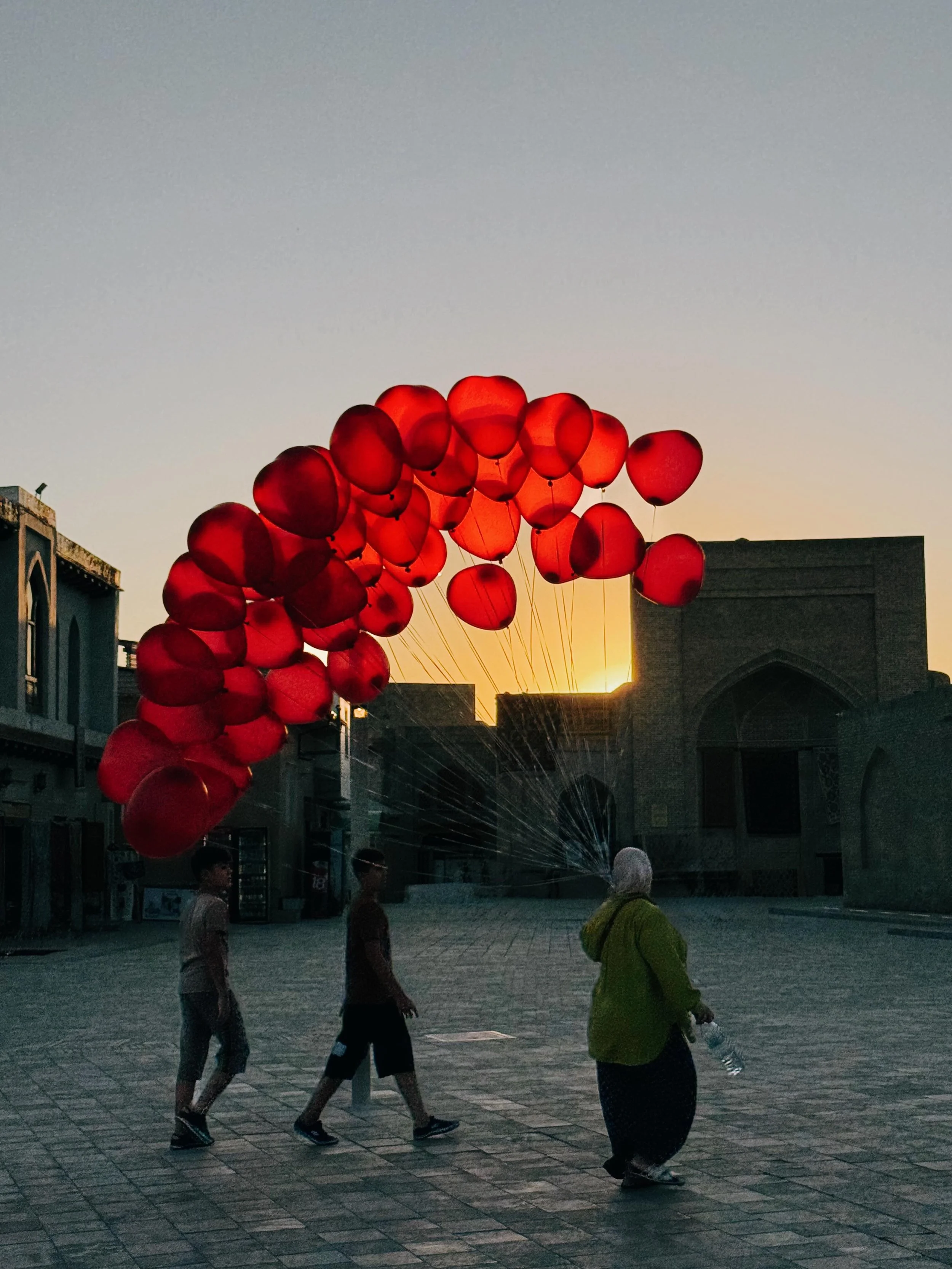 Sunset in Bukhara, Uzbekistan.