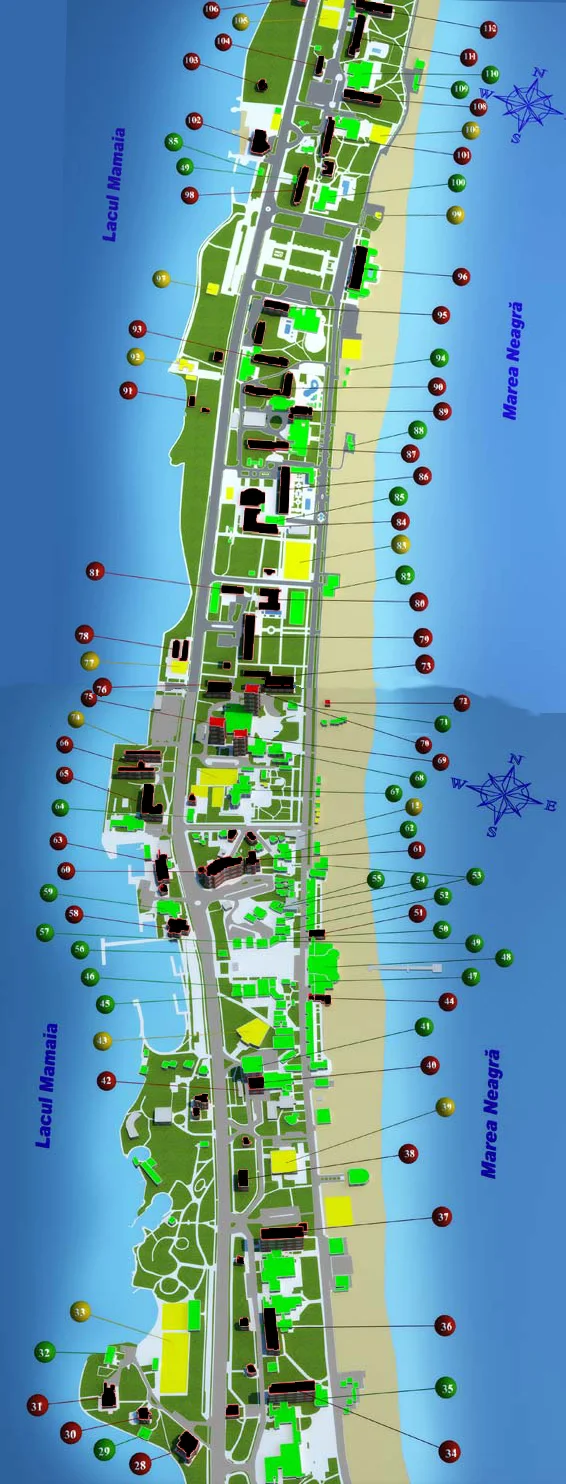 Target hotels show in red; for more details visit link on GOOGLE MAPS