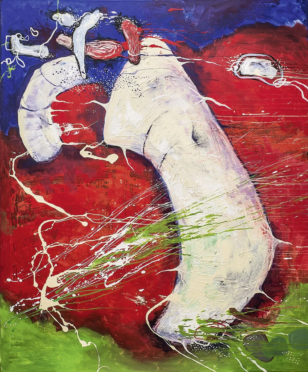 »Anfang 3«, 135 ×160 cm, Acryl auf Leinwand
