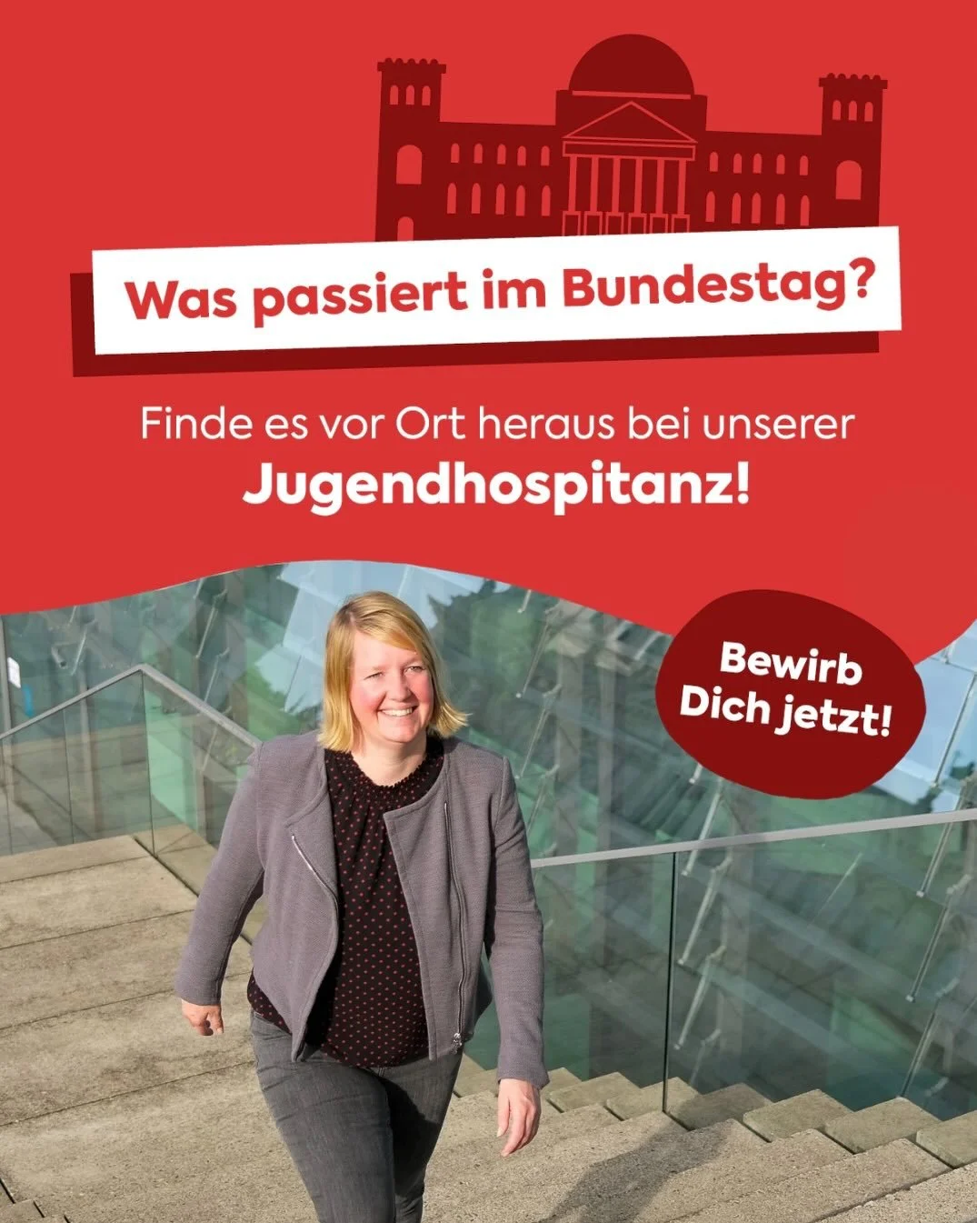 Bock auf Politik?!❤️🌹

Dann komm zu uns und besuche die SPD-Bundestagsfraktion.
Im M&auml;rz 2026 findet wieder unser Hospitanzprogramm f&uuml;r Jugendvertreter innen statt.

#spd #spdbt #wiebkeesdar #hospitzprogramm #zukunftgestalten