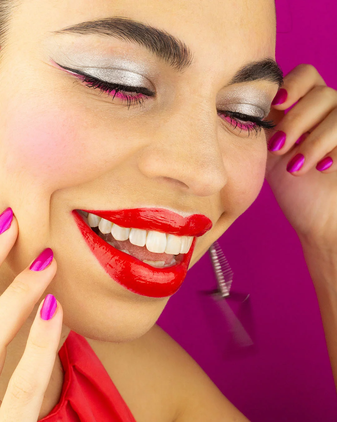 Silver + Red + Fuchsia