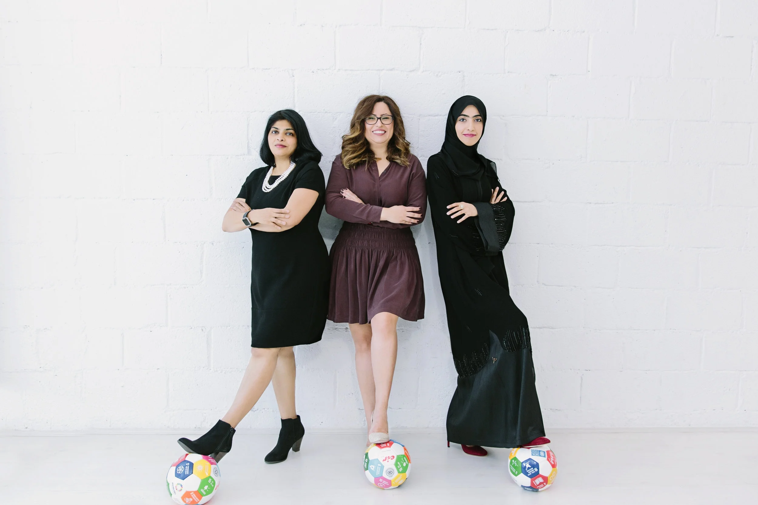 Vineetha Mathew, Dima Maaytah and Noora Mohammad of Dubai based Sustainable Mindz