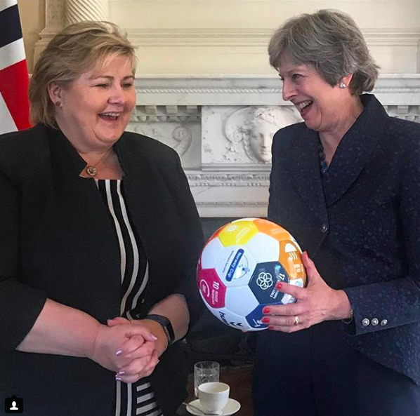 Erna Solberg with Theresa May (UK)