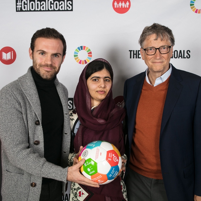 Juan Mata, Malala & Bill Gates