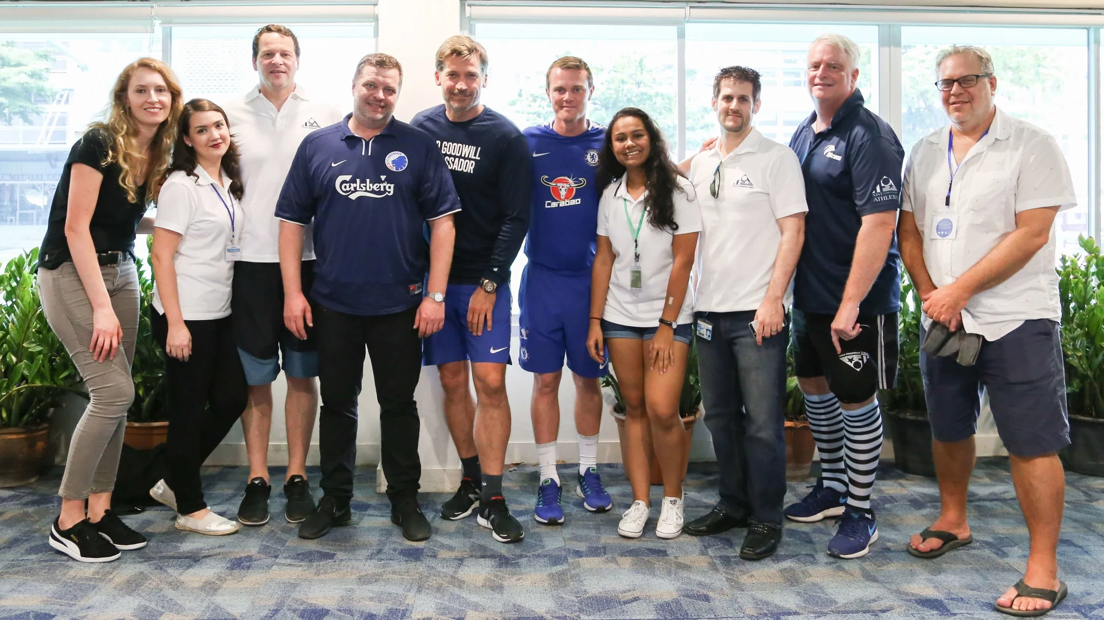 Meet the team: UNDP, Martin Hart-Hansen, Nikolaj Coster-Waldau, NIST, Chelsea and Boaz Paldi far right.