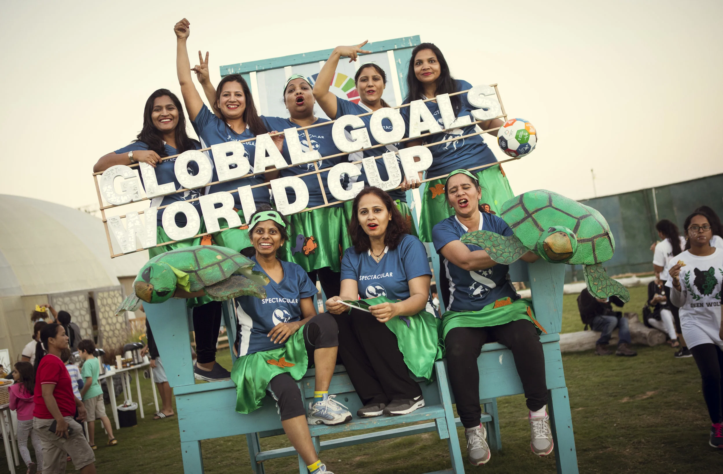 Spectacular 8 - Goal 14 Action: Collected over 160,000 cigarette butts on the beaches of Dubai. Their actions for the turtles became a global mascot for awareness campaigns on beach litter, schools adopted Tilly the Turtle and made its way to the Pope. The awareness campaign ended up getting the government to impose fines. Find the team on Facebook .