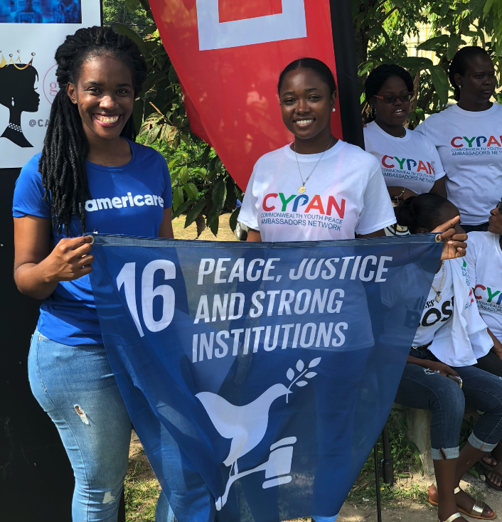 Peace Builders - Goal 16 “We believe in a World where youth are actively engaged in bringing innovative solutions to combat crime, violence and conflict. Youth are not only perpetrators of crime, we are peace builders working towards a safe and secured world” – Team Captain Brexi Joseph.