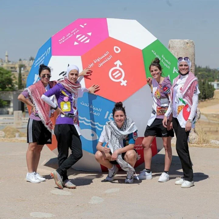 Leading up to the #GGWCUP Jordan 2021 team JYIF from @youthinjordan hosted online lectures to introduce their team mission: STOP cyberbullying. ⁠
Join them &amp; 🖋️ the @GlblCtzn letter that calls on Facebook, Twitter, TikTok, and Google to promote #genderequality by protecting women online -> 🔗  in bio. ⁠
⁠
#SDG5 @ggwcupjo #taketheball @theglobalgoals