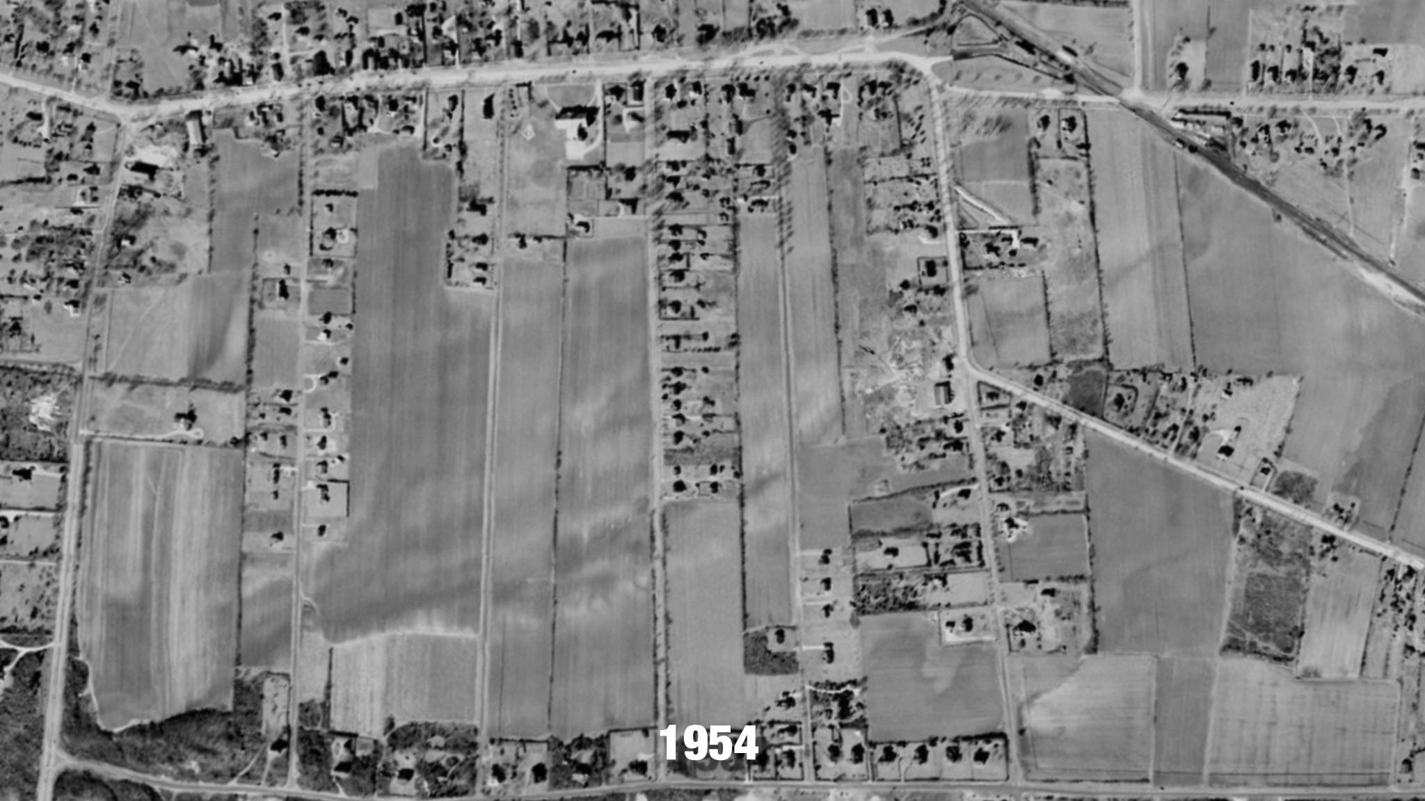 Hamptons, NY satellite image from 1954