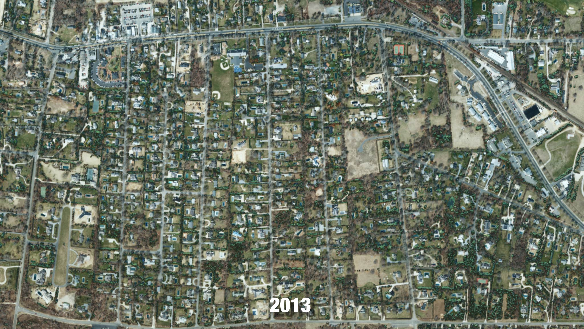 Hamptons, NY satellite image from 2013