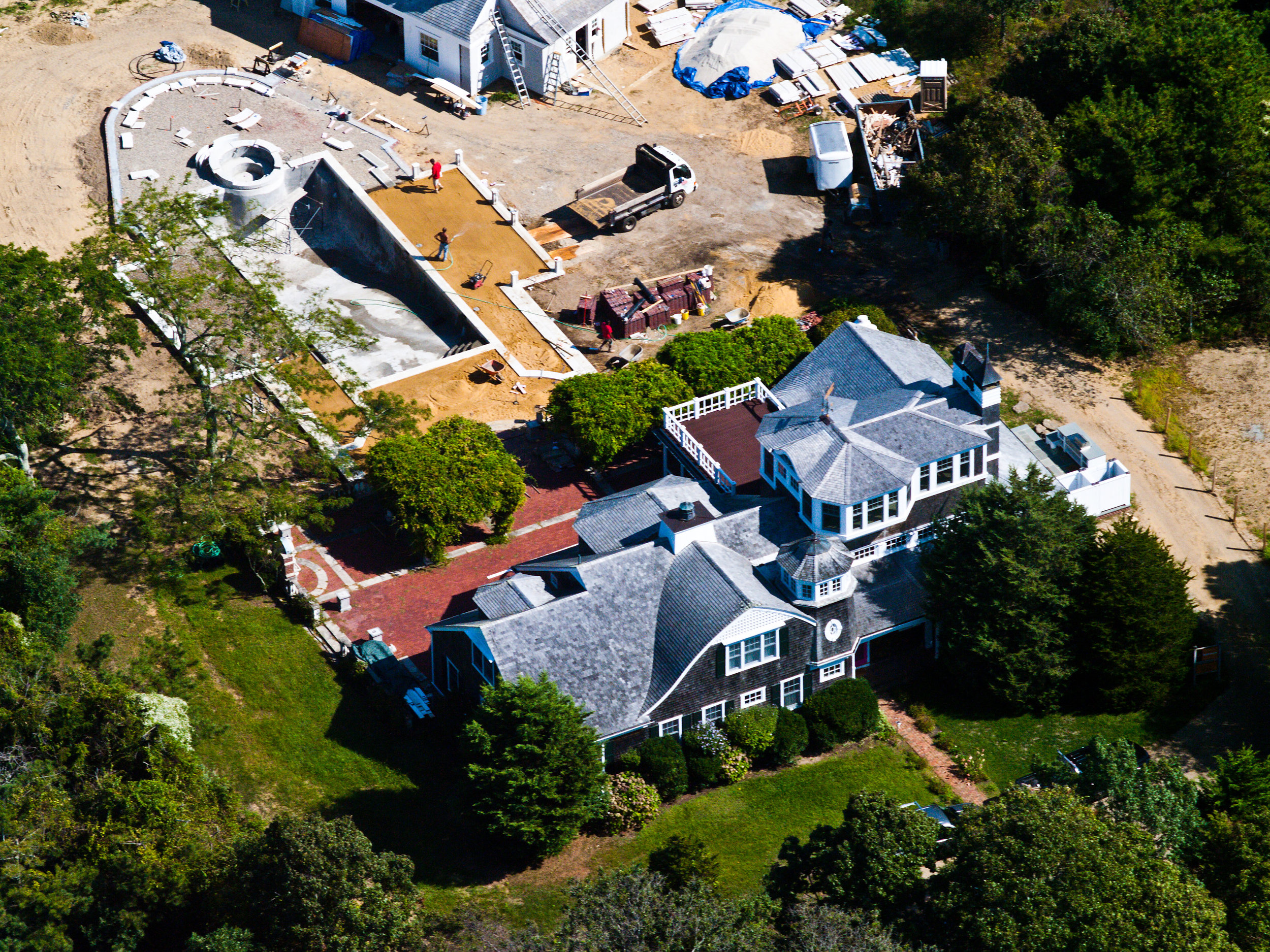 A Martha's Vineyard mansion under construction